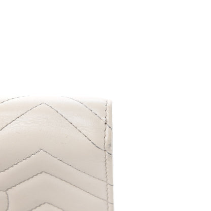 Gucci Calfskin Matelasse GG Marmont Continental Wallet Mystic White 13 of 17