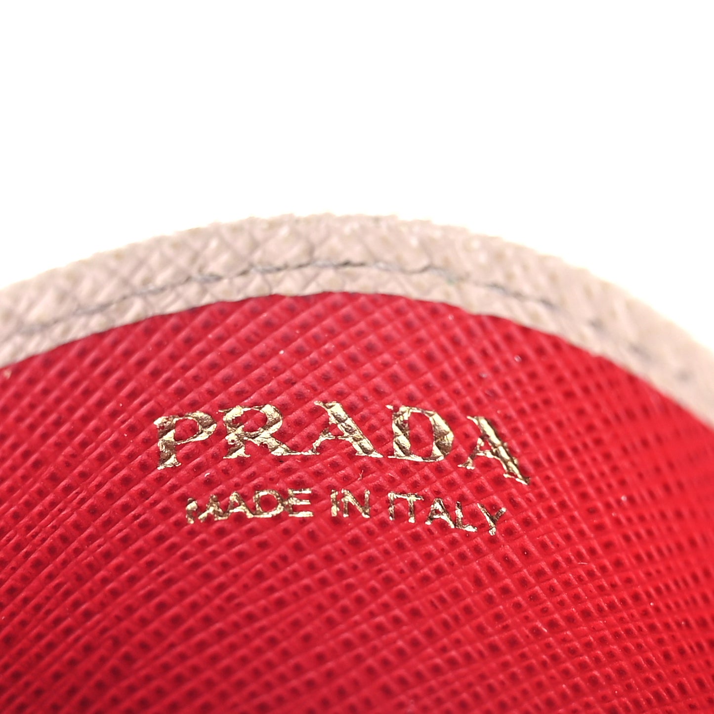 Saffiano Card Holder Powder Pink Fiery Red
