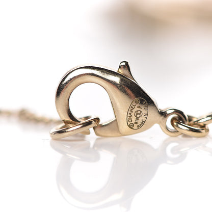Chanel Enamel CC Camelia Necklace Gold White 5 of 5