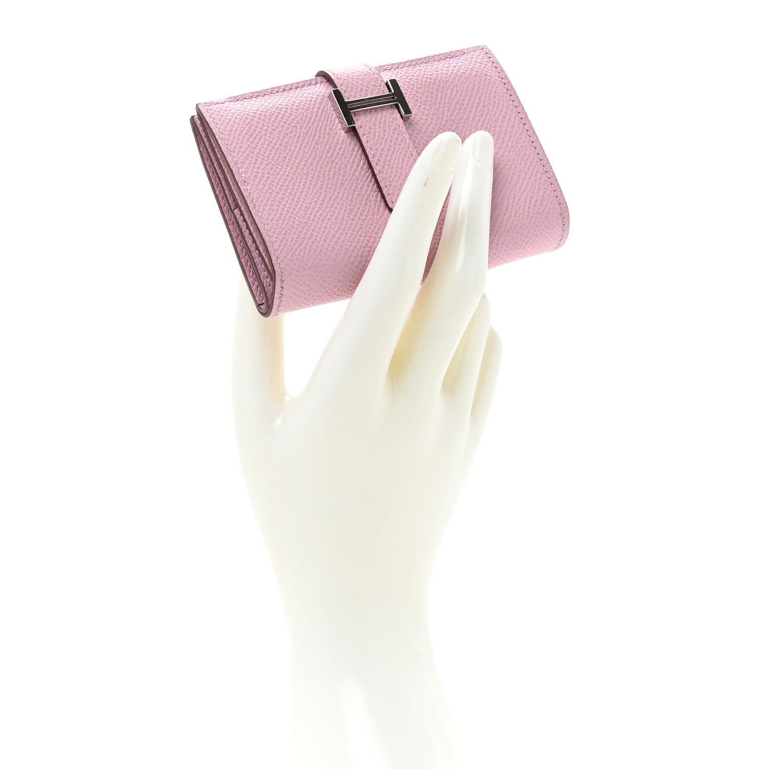 Hermes Epsom Mini Bearn Wallet Mauve Sylvester 2 of 13