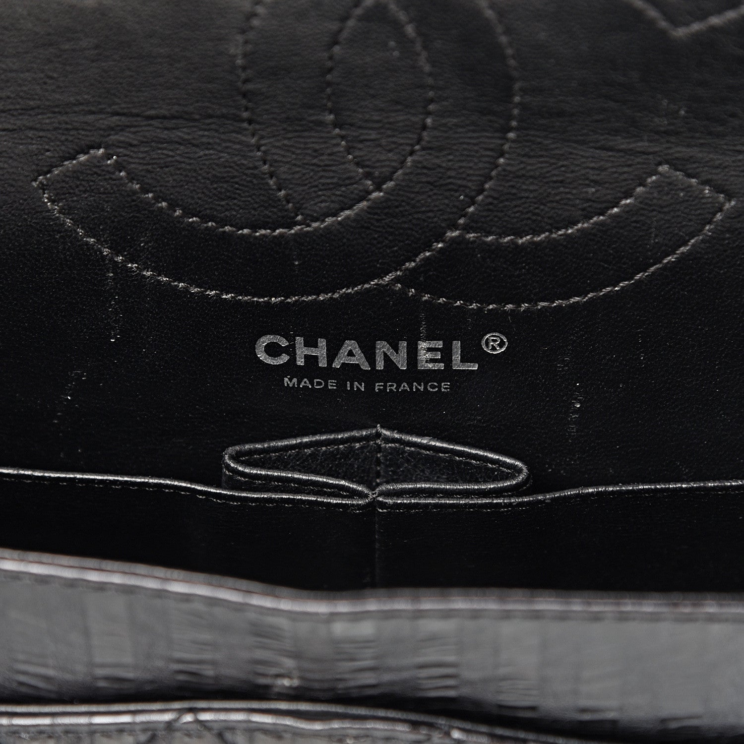 Chanel Metallic Calfskin Striped 2.55 Reissue 226 Flap Black 5 of 14