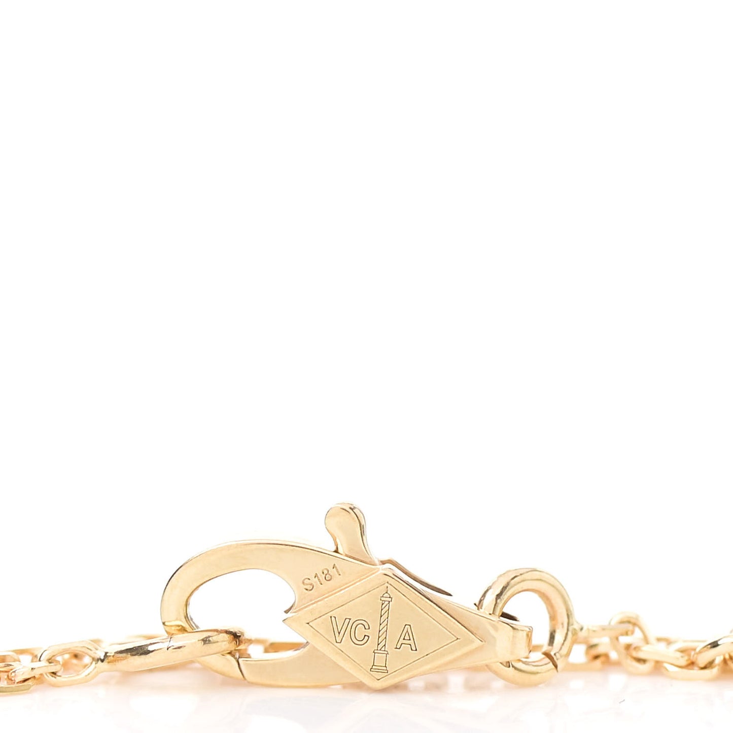 18K Yellow Gold Mother of Pearl Sweet Alhambra Butterfly Bracelet