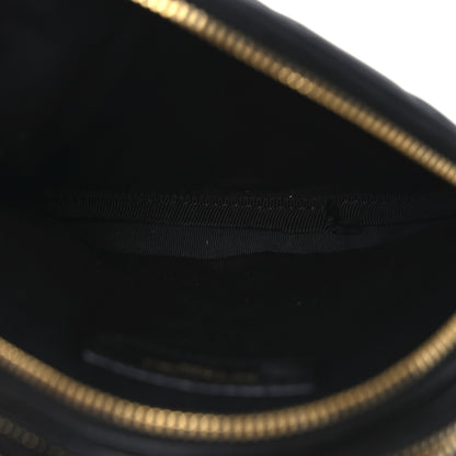 Saint Laurent Lambskin Quilted Round Le Maillon Round Tassel Chain Crossbody Bag Black 5 of 11