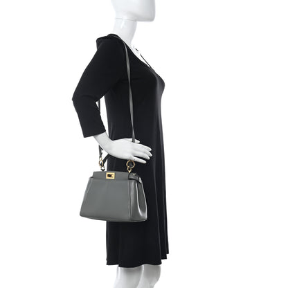 Fendi Nappa Mini Peekaboo Iconic Satchel Fumo 2 of 11