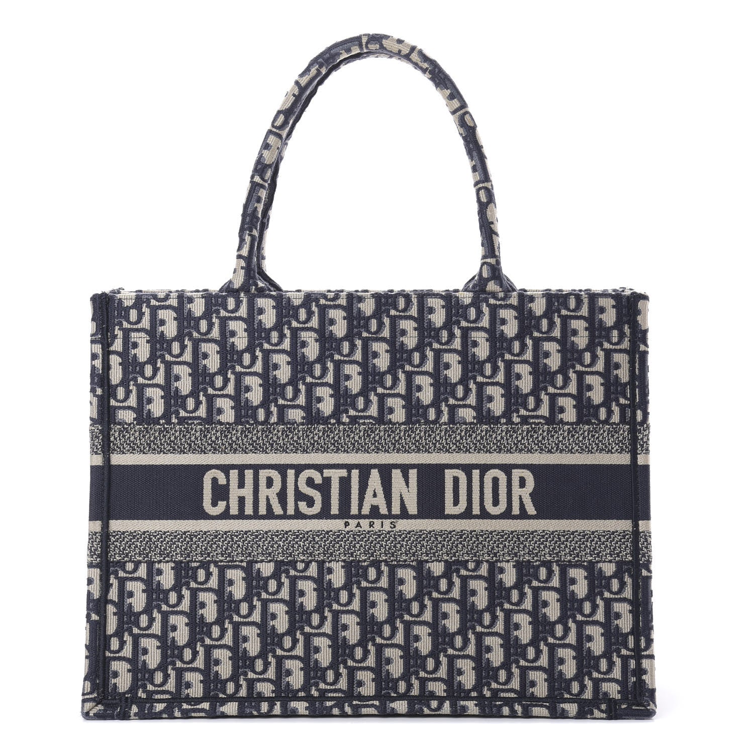 Christian Dior Oblique Medium Book Tote Blue Multicolor 1 of 11