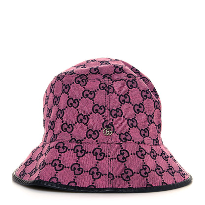 Gucci Monogram Multicolor New Sakai Calfskin Bob Malibu Bucket Hat M Parma Violet Blue 2 of 10