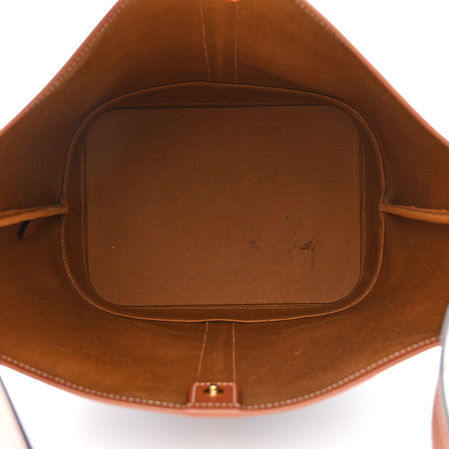 Triomphe Canvas Calfskin Small Bucket Bag Tan
