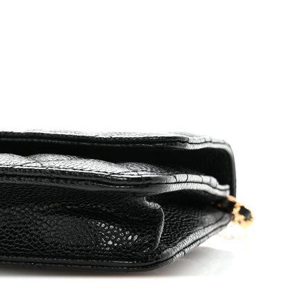 Chanel Caviar Quilted Wallet on Chain WOC Black 11 of 12