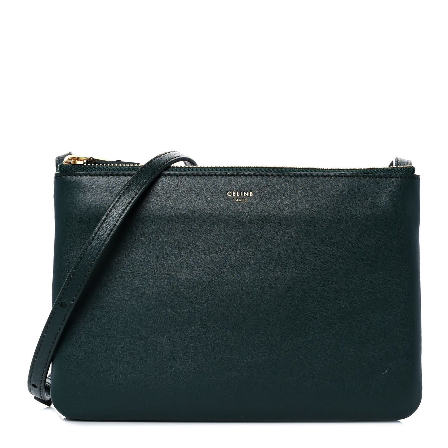 Lambskin Small Trio Crossbody Bag Light Emerald