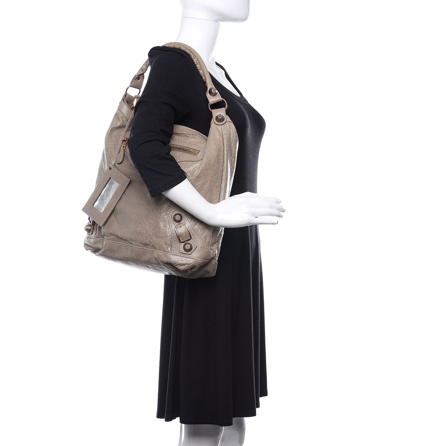 Agneau Giant 21 Rose Gold Hardware Day Hobo Papyrus