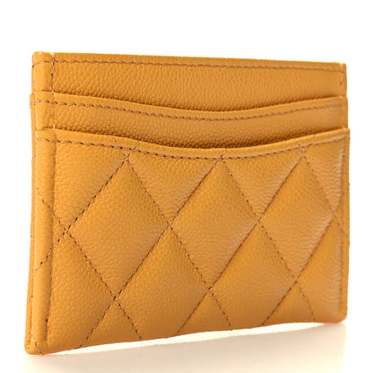 Chanel Caviar Quilted Card Holder Yellow 3 of 10
