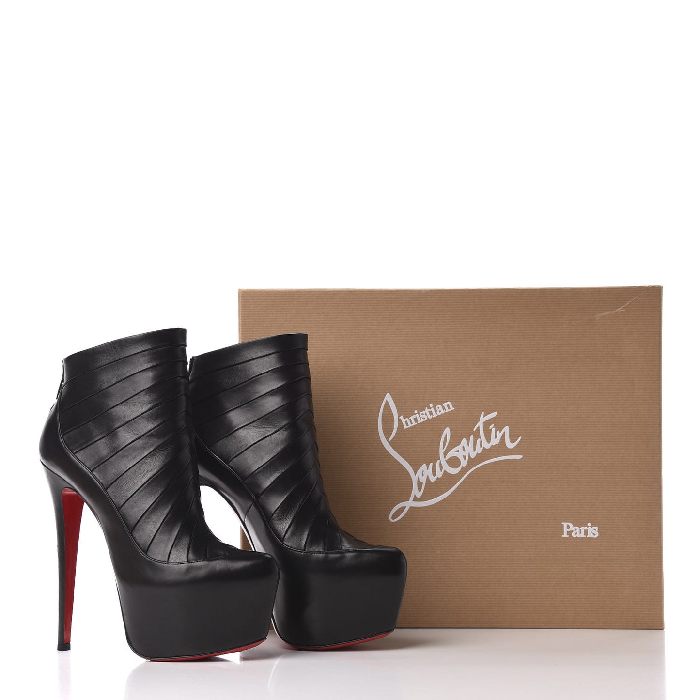 Nappa Amor 160 Platform Ankle Booties 38 Black