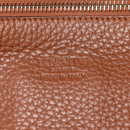 Valentino Garavani Pebbled Calfskin Medium Rockstud Tote Bright Cognac 8 of 13