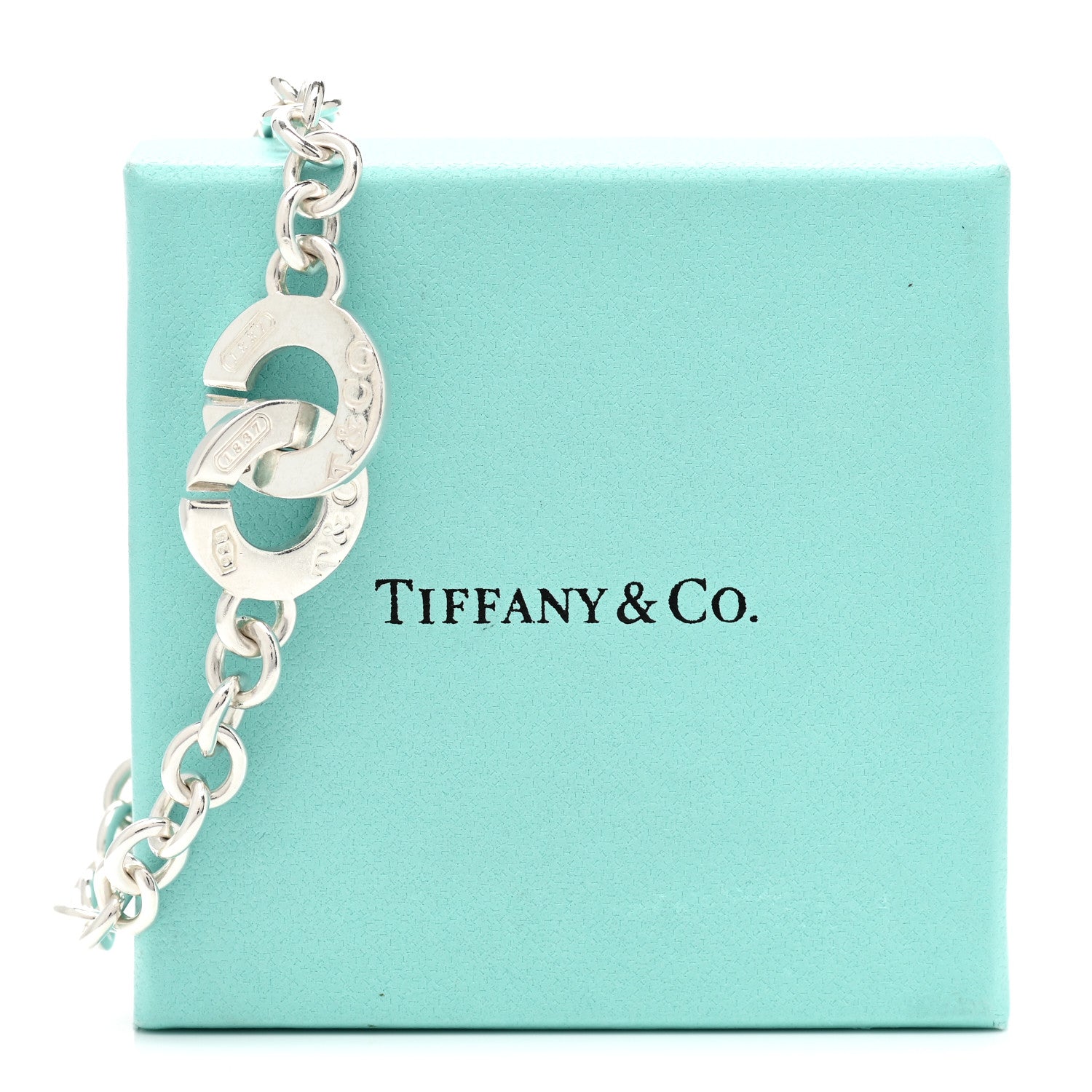 Tiffany Sterling Silver 1837 Circle Clasp Bracelet 5 of 5