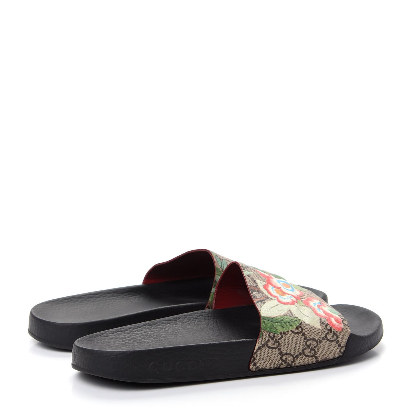 GG Supreme Monogram Tian Womens Slide Sandals 39 Beige Multicolor