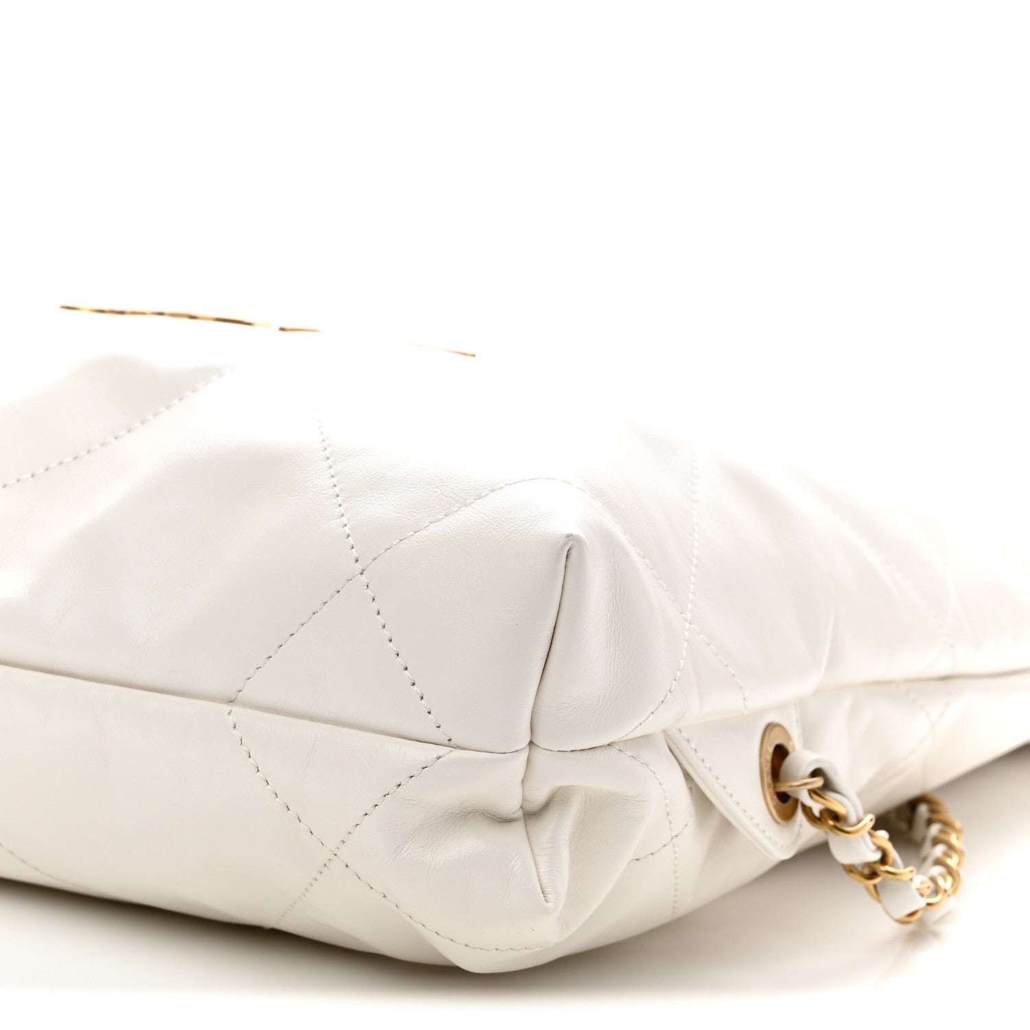 Chanel Shiny Calfskin Quilted Chanel 22 Backpack White 1918799