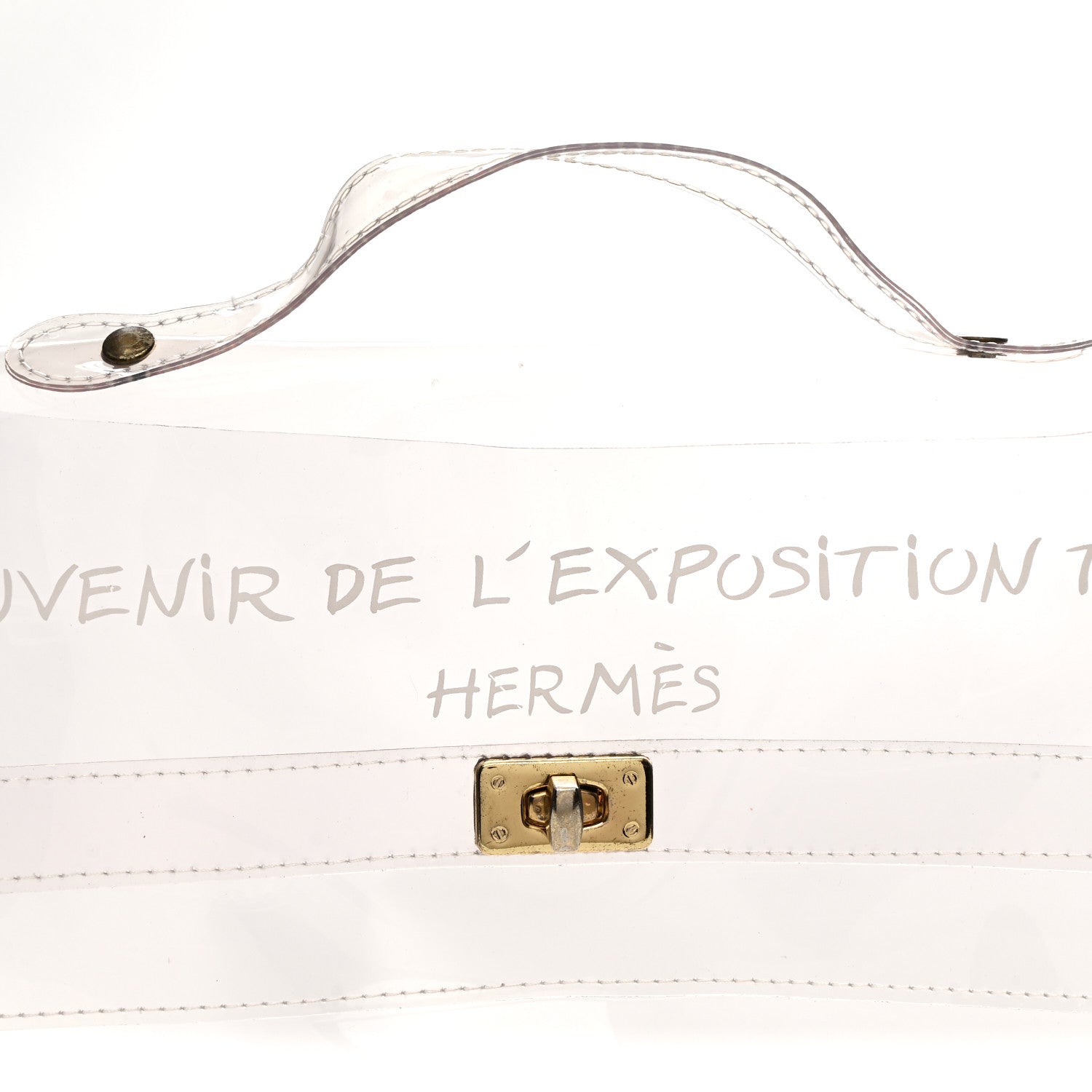 Hermes Vinyl Souvenir De L'Exposition Kelly Transparent 10 of 19
