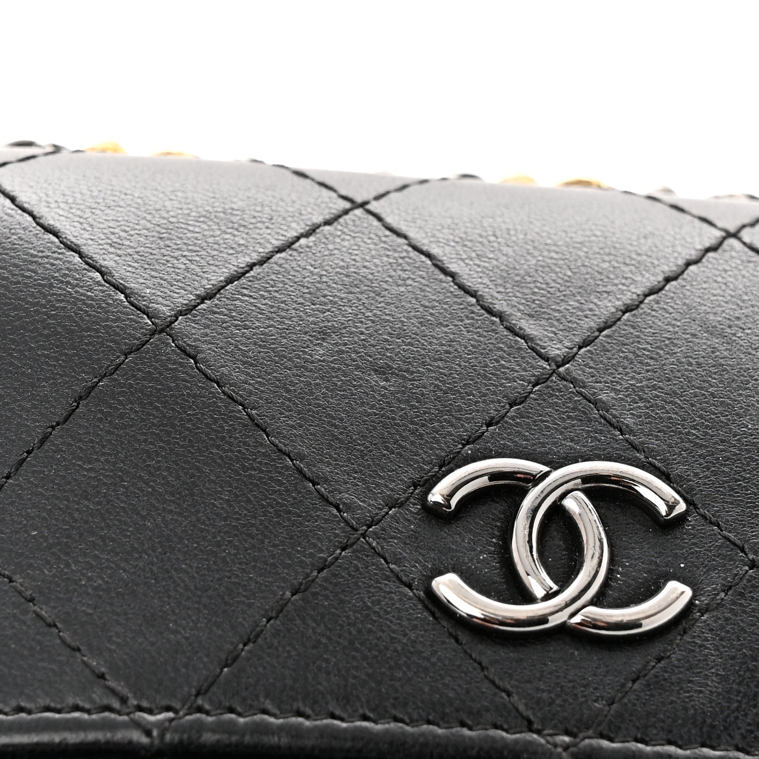 Chanel Lambskin Quilted Chain Around Phone Holder Black 11 of 14