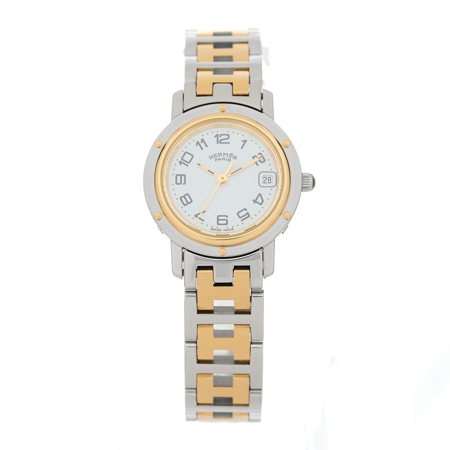 Stainless Steel 24mm Clipper Quartz Watch Gold