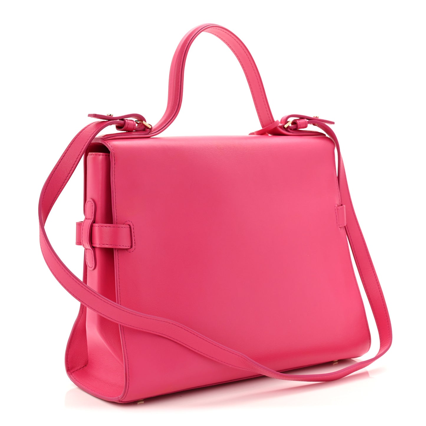 Calfskin GM Tempete Satchel Fuchsia