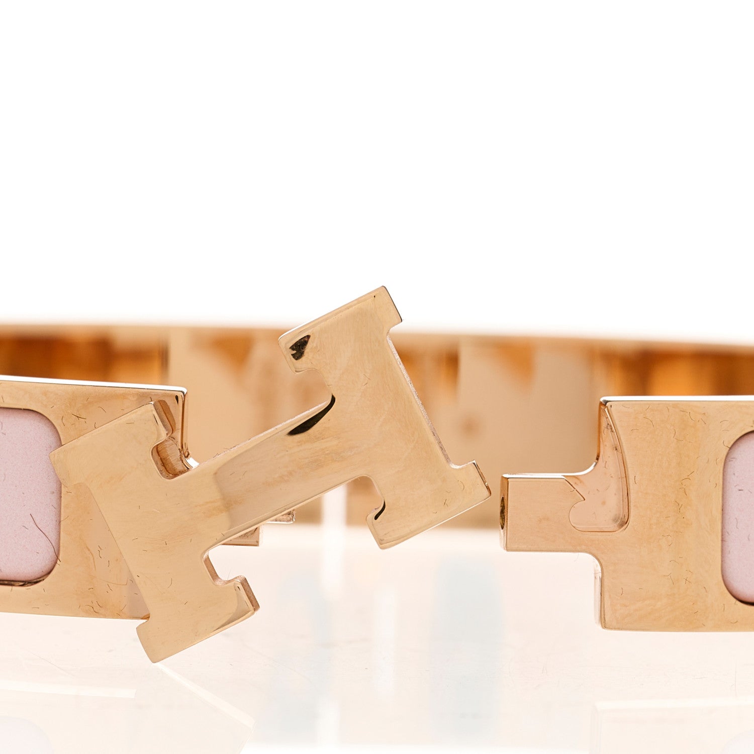 Hermes Enamel Narrow Clic Clac H Bracelet PM Rose Candeur 3 of 4