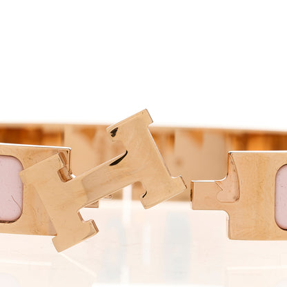 Hermes Enamel Narrow Clic Clac H Bracelet PM Rose Candeur 3 of 4