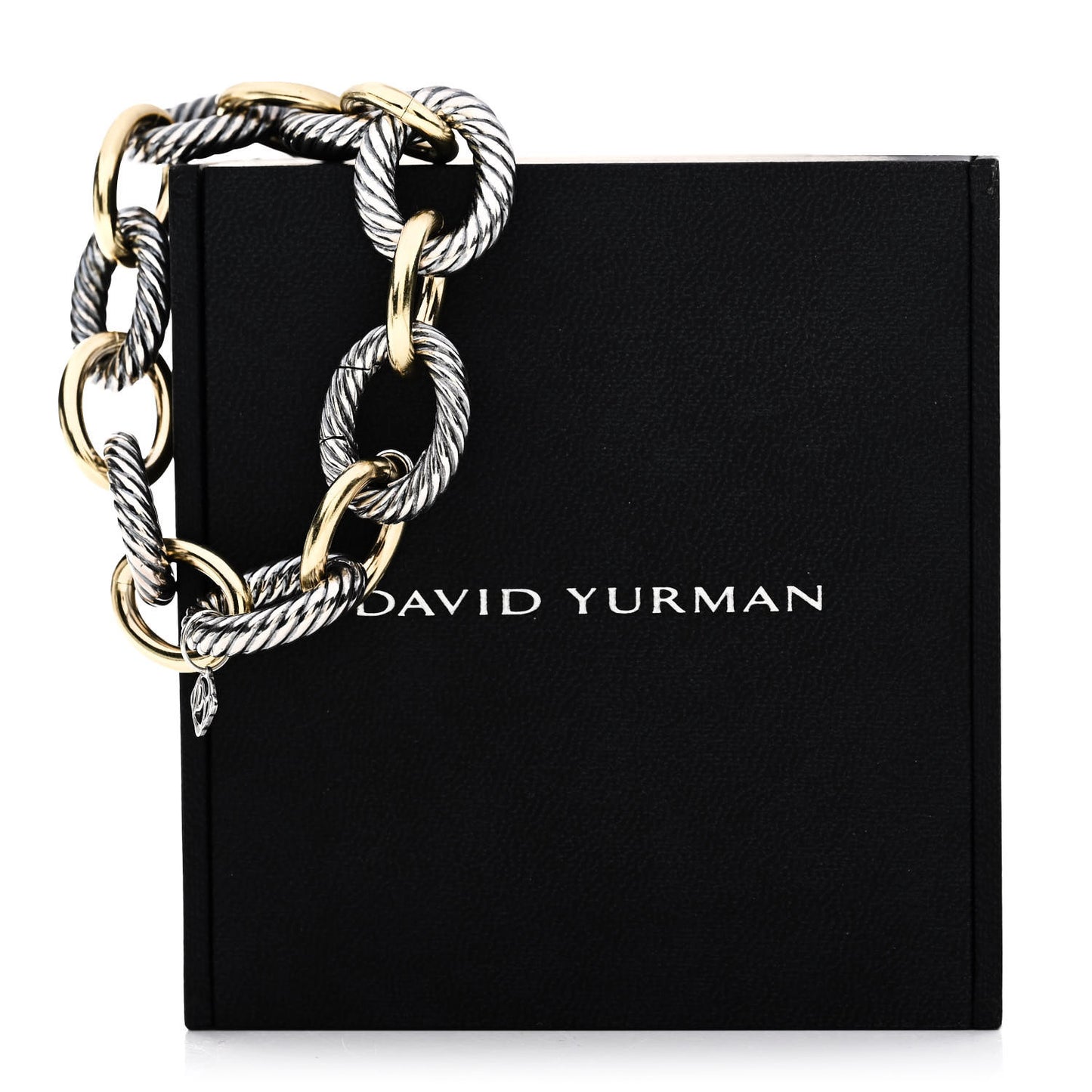 Sterling Silver 18K Yellow Gold 18mm Extra Large Oval Link Bracelet
