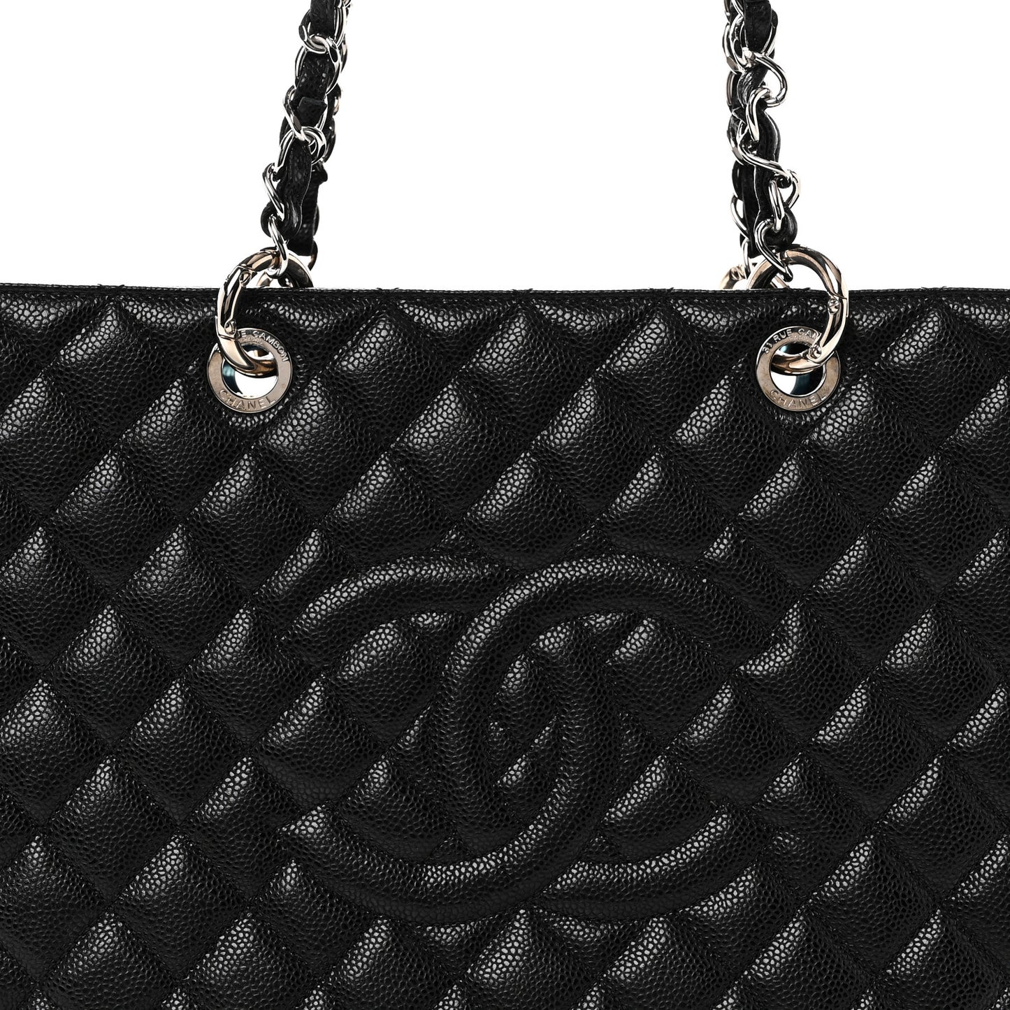 Caviar Quilted XL Grand Shopping Tote GST Black