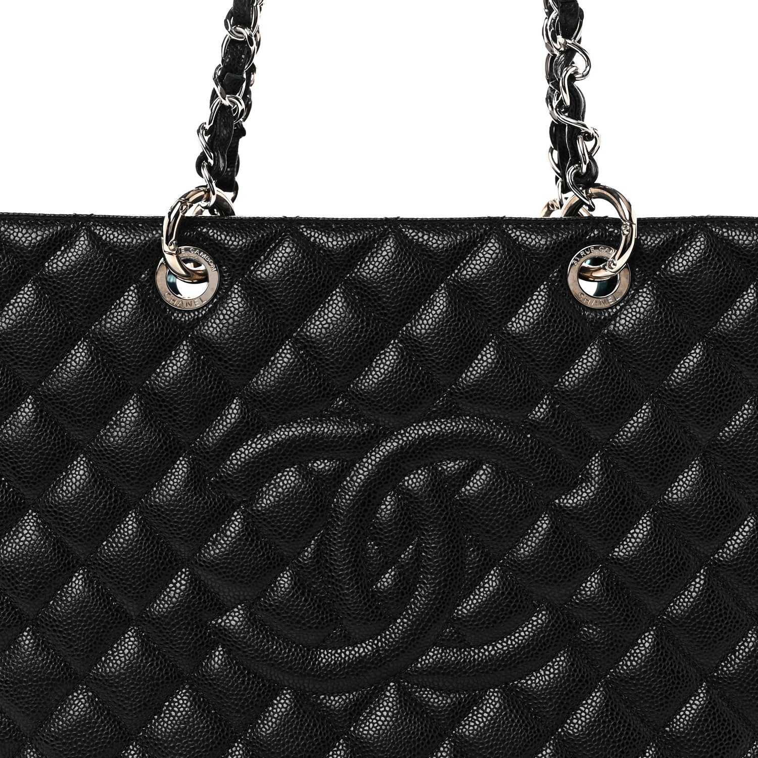 Chanel Caviar Quilted XL Grand Shopping Tote GST Black 8 of 11