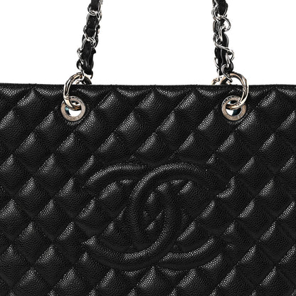 Chanel Caviar Quilted XL Grand Shopping Tote GST Black 8 of 11