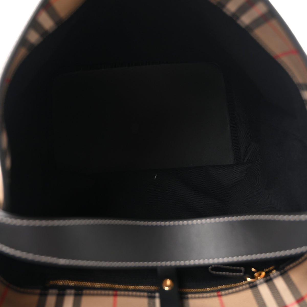 Burberry Vintage Check Calfskin Ashby Bucket Bag Archive Beige 5 of 11