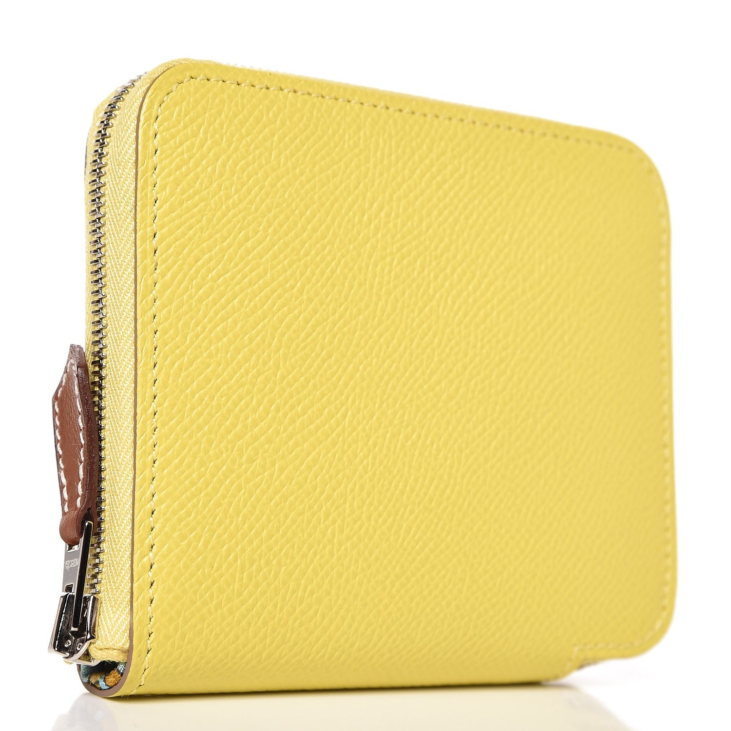 Hermes Epsom Silk'In Compact Wallet Lime Fauve Black 3 of 8