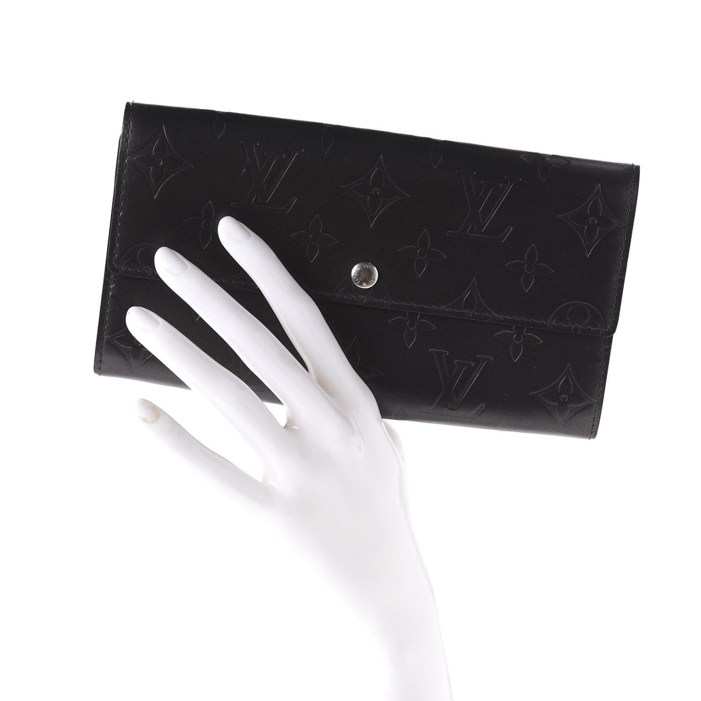 Mat Monogram Sarah Wallet Gris