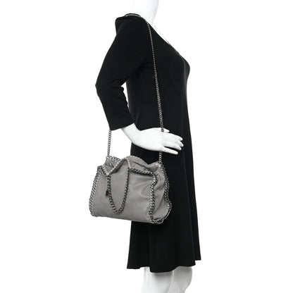 Stella McCartney Shaggy Deer Mini Falabella Fold Over Tote Light Grey 2 of 12
