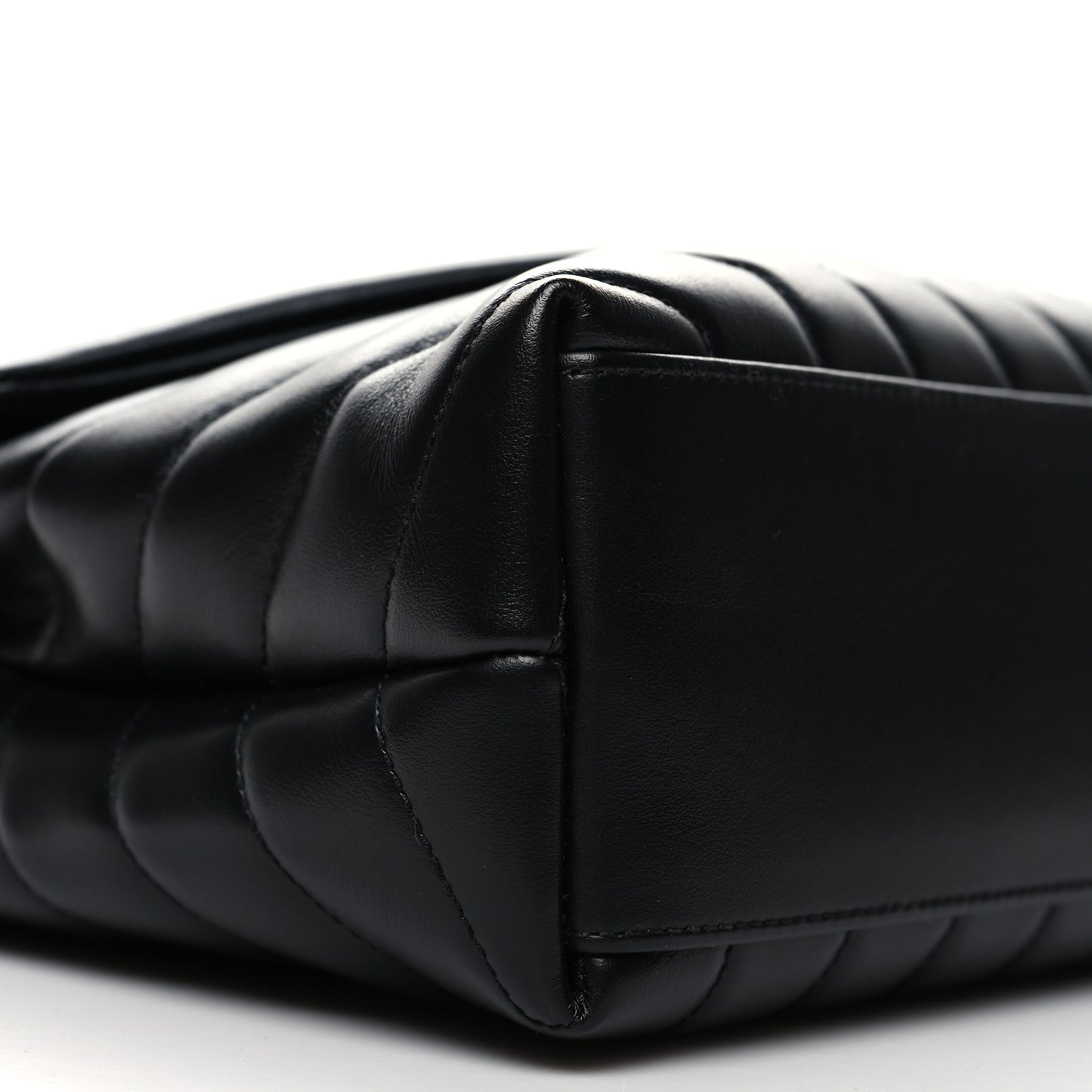 Calfskin Y Quilted Monogram Small Loulou Chain Satchel Black