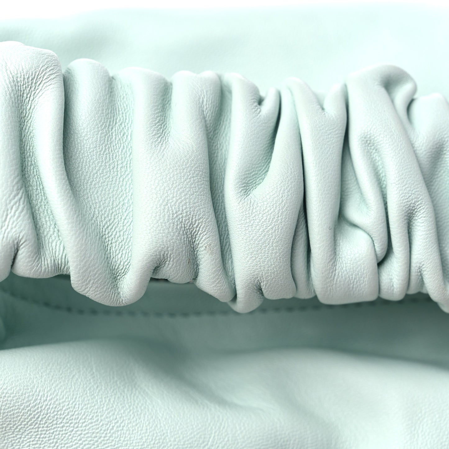 Lambskin Mini Scrunchie Bag Light Blue