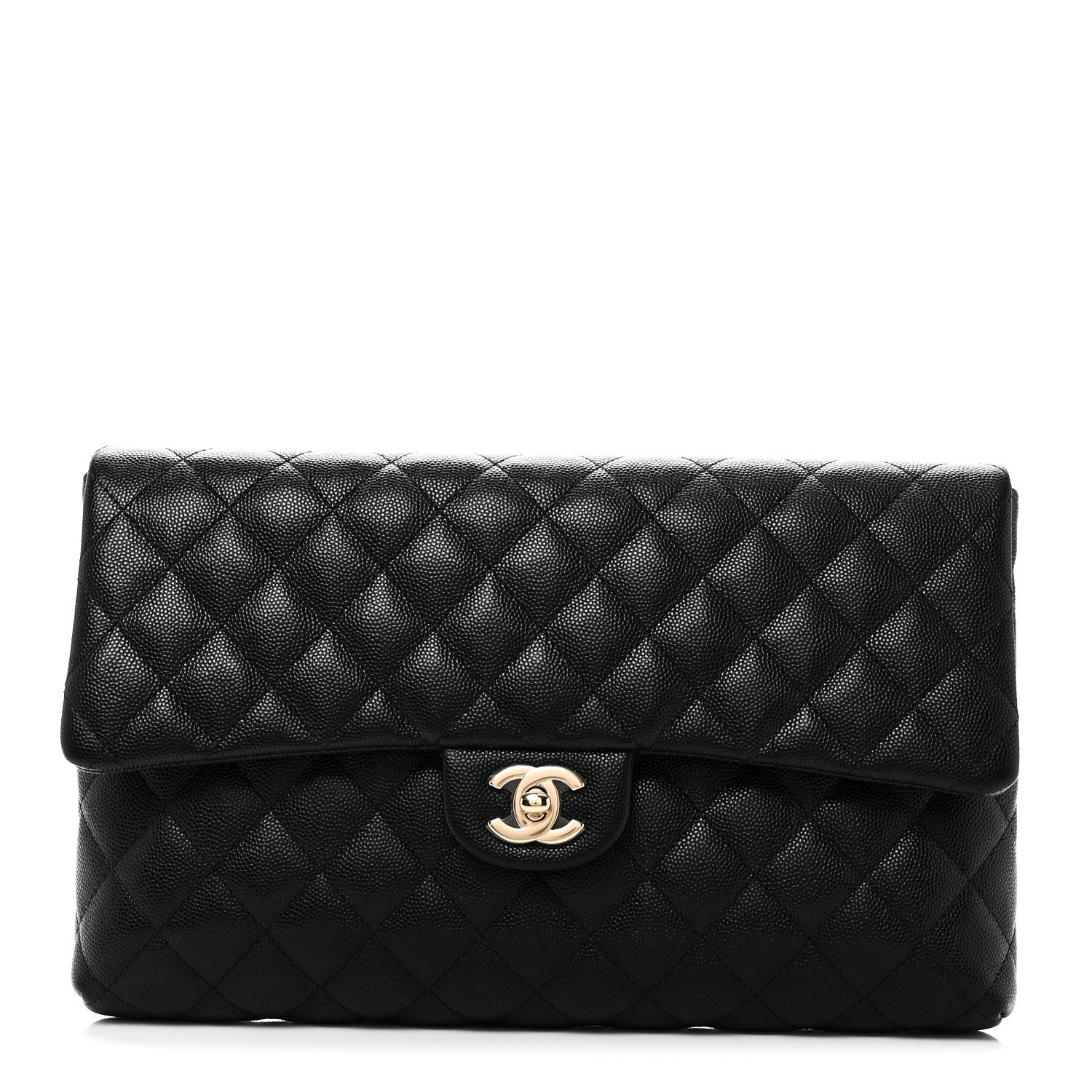 Chanel Caviar Quilted Flap Clutch Black 1 of 10