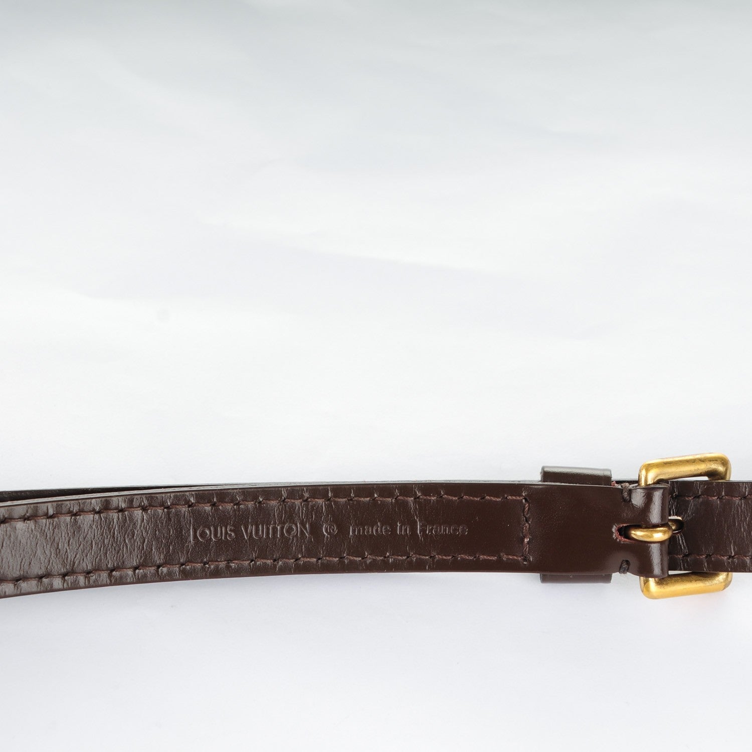 Louis Vuitton Calfskin 16mm Adjustable Shoulder Strap Brown 5 of 5