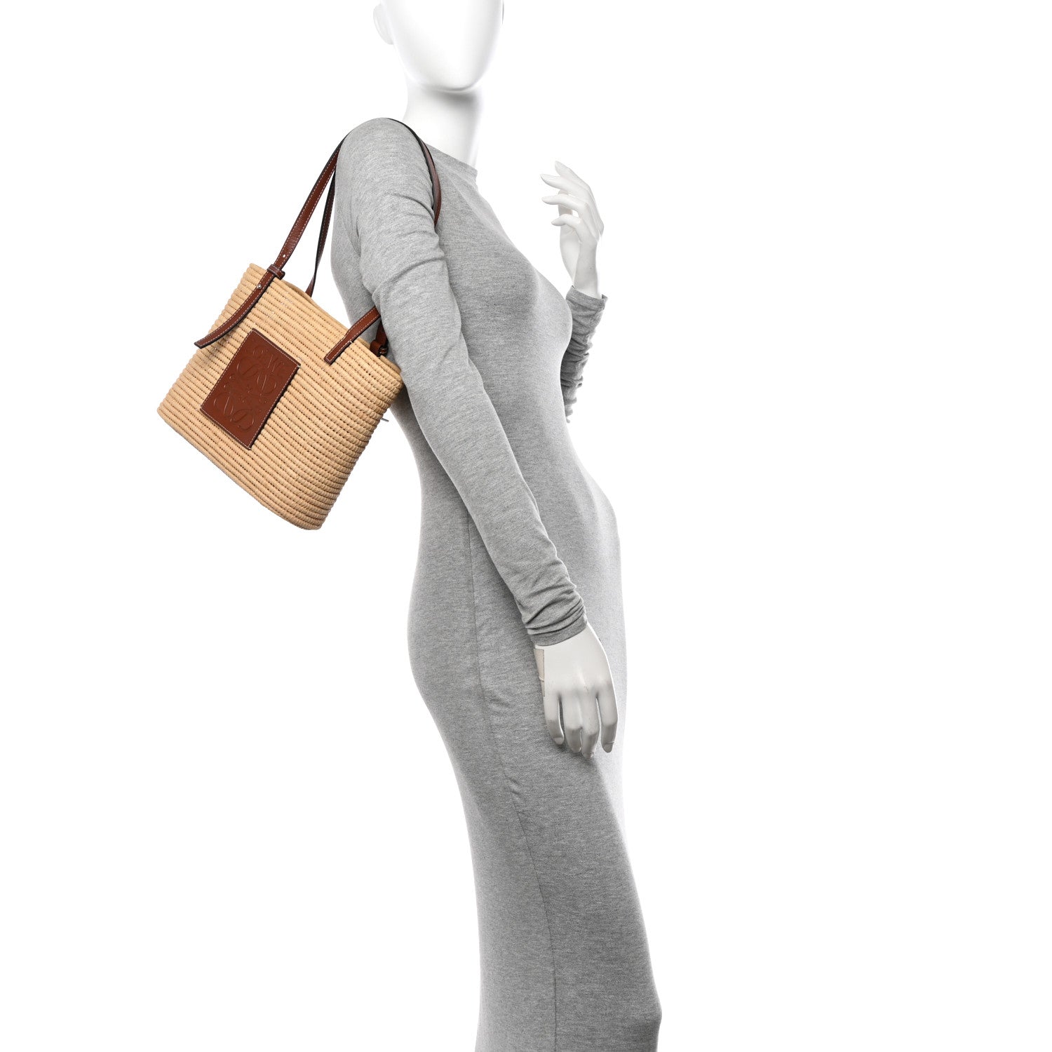 Loewe Raffia Small Square Basket Tote Bag Natural Tan 2 of 14