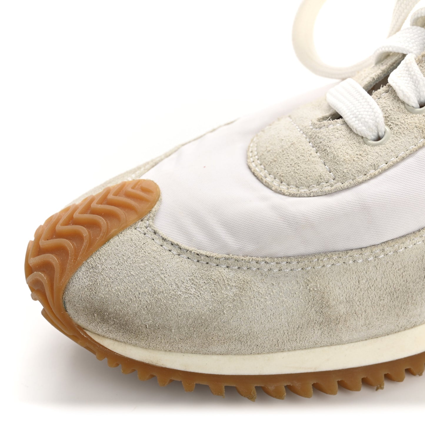Nylon Suede Flow Runner Sneakers 39 Grey Yellow