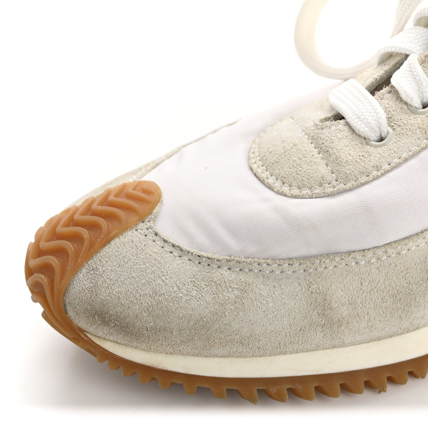 Loewe Nylon Suede Flow Runner Sneakers 39 Grey Yellow 14 of 14