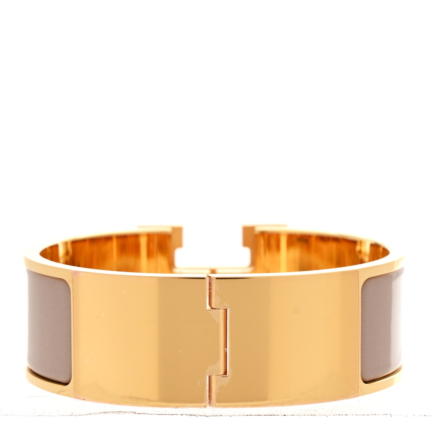 Hermes Enamel Wide Clic Clac H Bracelet PM Marron Glace 3 of 4