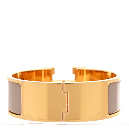 Hermes Enamel Wide Clic Clac H Bracelet PM Marron Glace 3 of 4