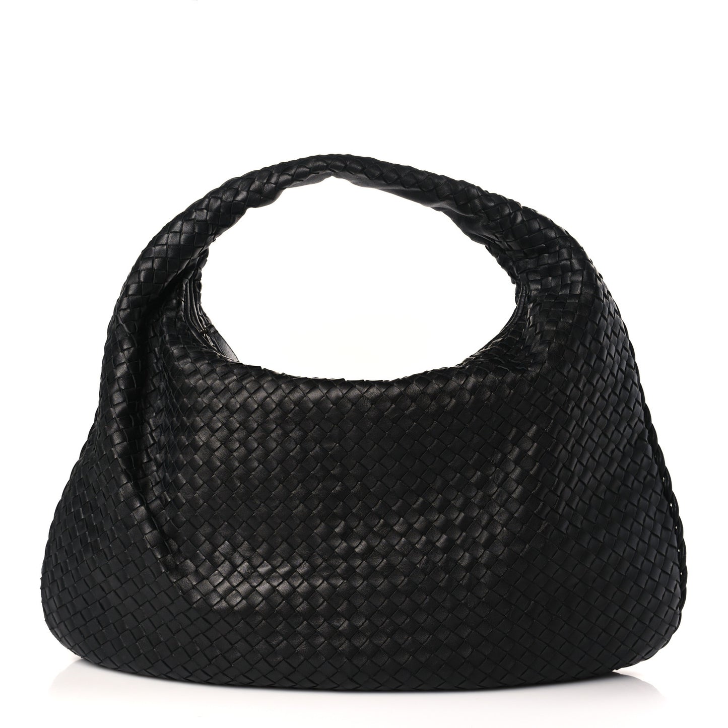 Nappa Intrecciato Large Veneta Hobo Black