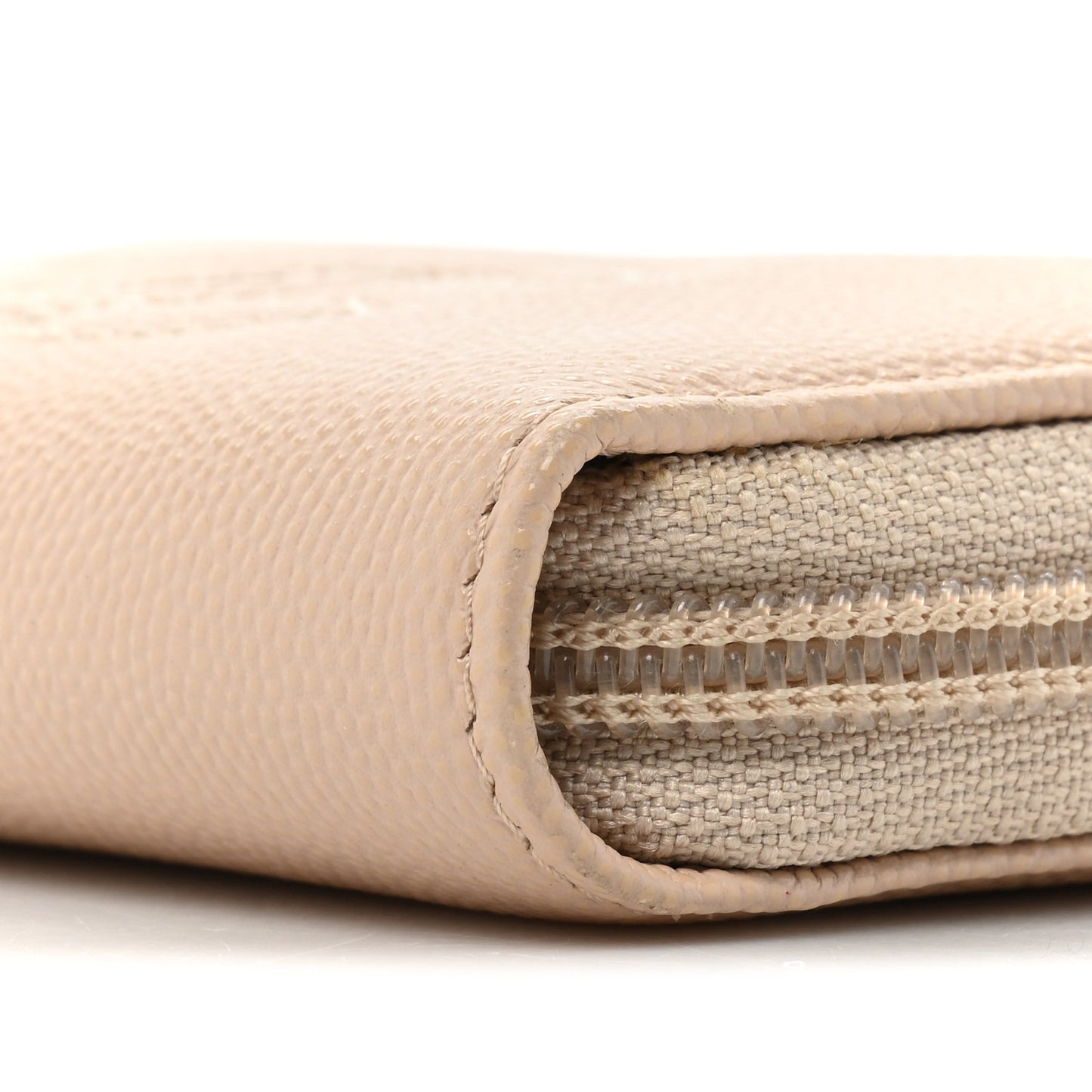Caviar Timeless CC Zip Around Coin Purse Beige Clair