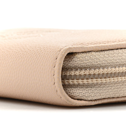 Chanel Caviar Timeless CC Zip Around Coin Purse Beige Clair 14 of 17