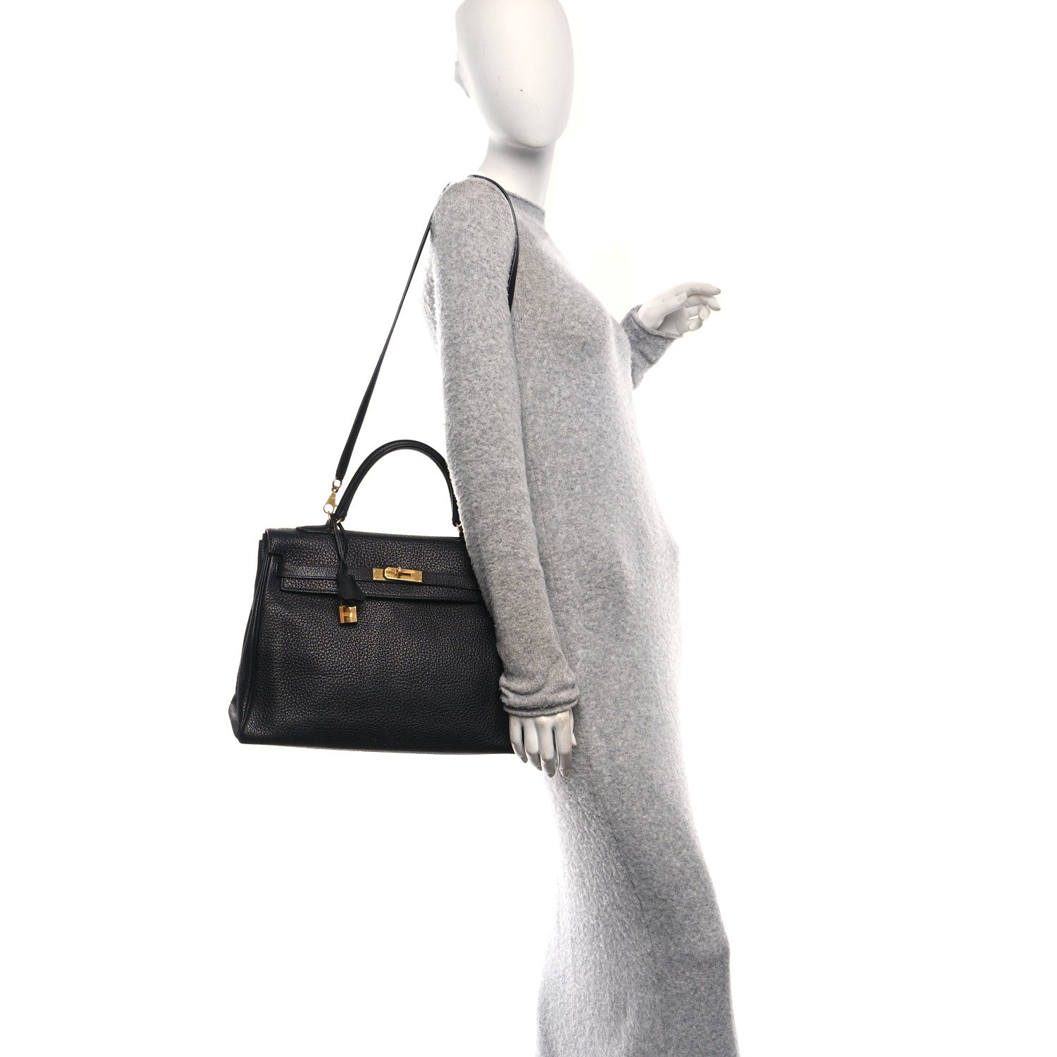 Hermes Fjord Kelly Retourne 35 Black 2 of 10