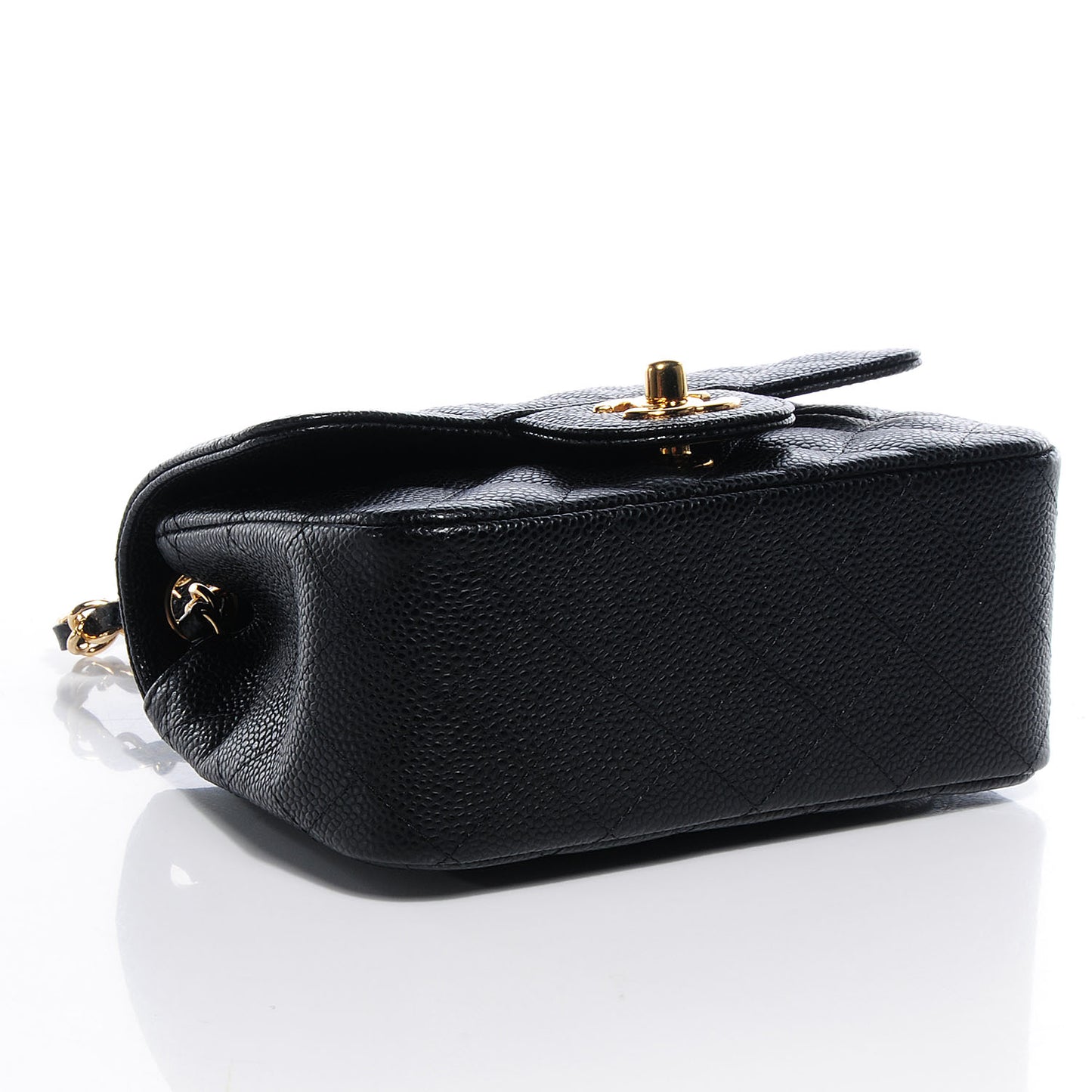 Caviar Quilted Mini Square Flap Bag Black