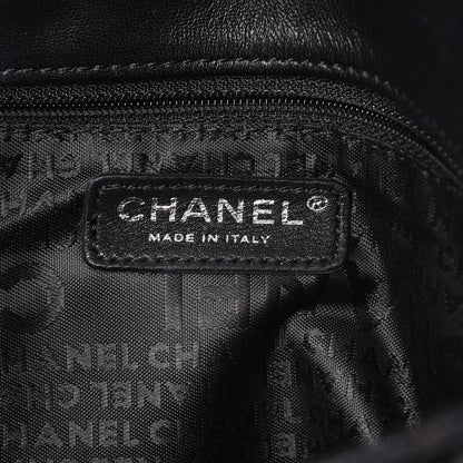 Chanel Glazed Crackled Calfskin Quilted Mademoiselle Flap Black 6 of 13