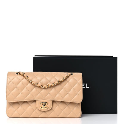 Chanel Caviar Quilted Medium Double Flap Beige 10 of 10